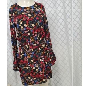 Womens floral print mini dress
